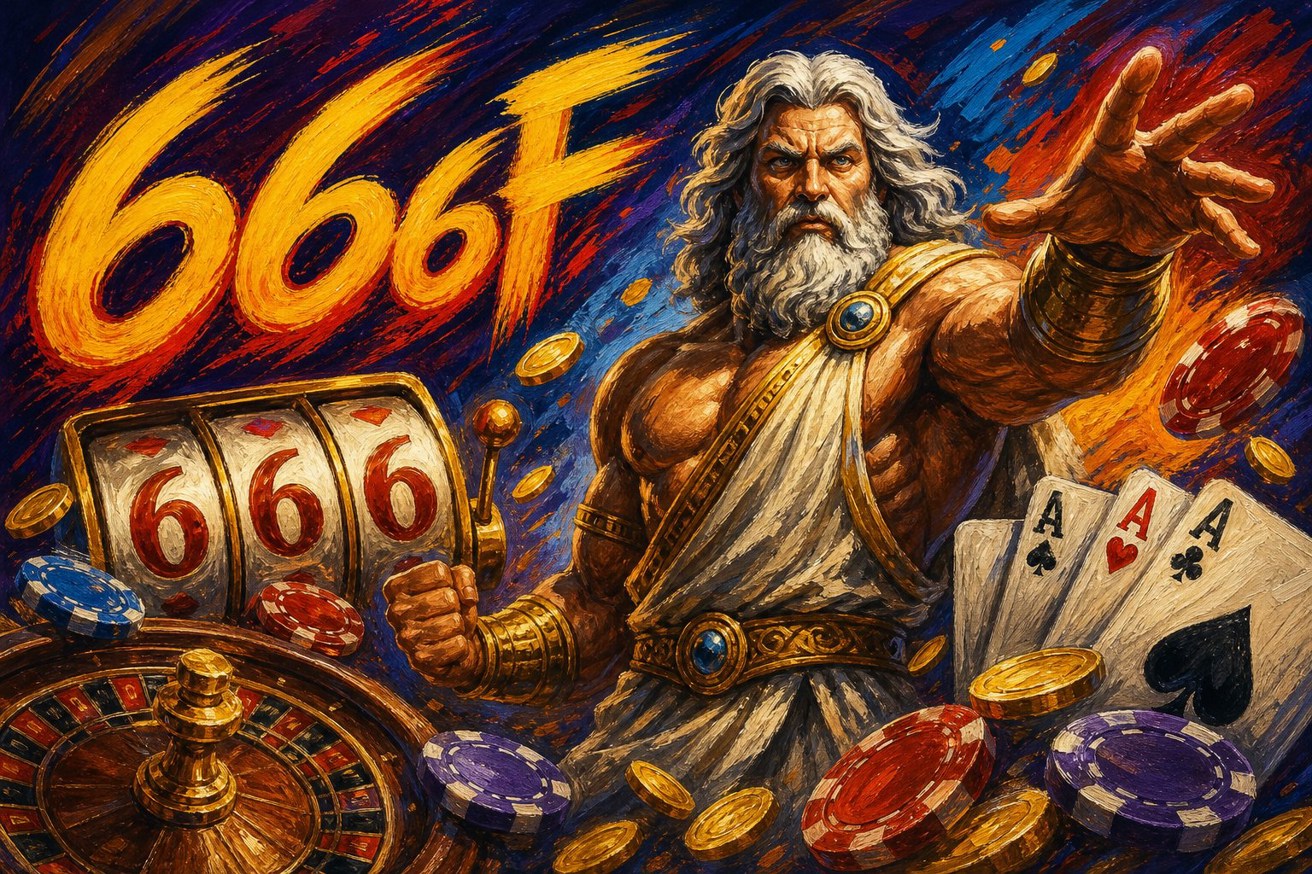 Ilustrasi layar verifikasi profil dan menu kejutan harian di 666F